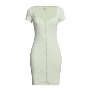 GUESS Light Green Ribbed Mini Dress